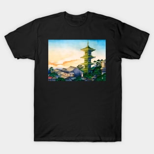 Kyoto Village at Twilight T-Shirt